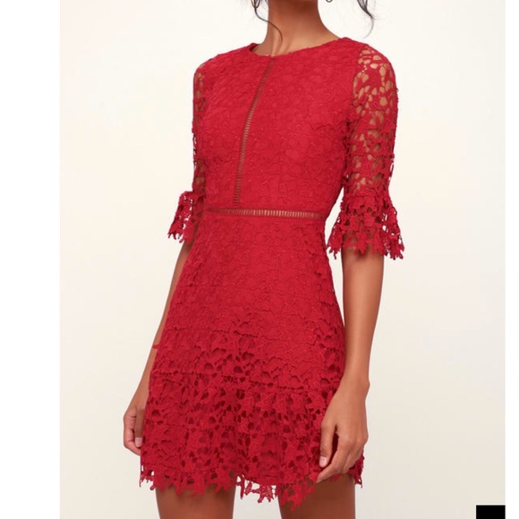 BB Dakota Dresses & Skirts - HP💃🌹❤️BB Dakota Red Lace Dress